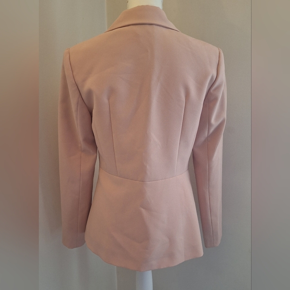 Italy Made Blazer Suit Jacket EU42 Peach Beige Esisto di Conbipel 2 Button NWOT - Picture 6 of 8